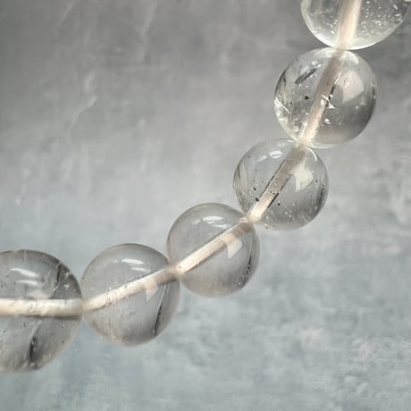 【ガネッシュヒマール産】天然ヒマラヤ水晶ブレスレット9.6~10.3mm内径17.5cm/Ganesh Himal Himalayan Quartz Bracelet