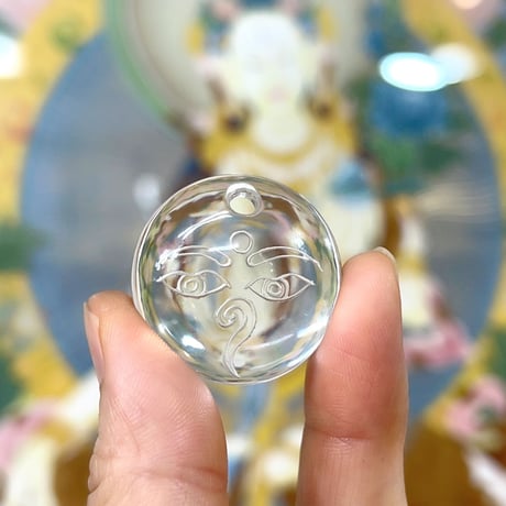 【ガネッシュヒマール産】天然ヒマラヤ水晶ブッダアイペンダントトップハンドメイド