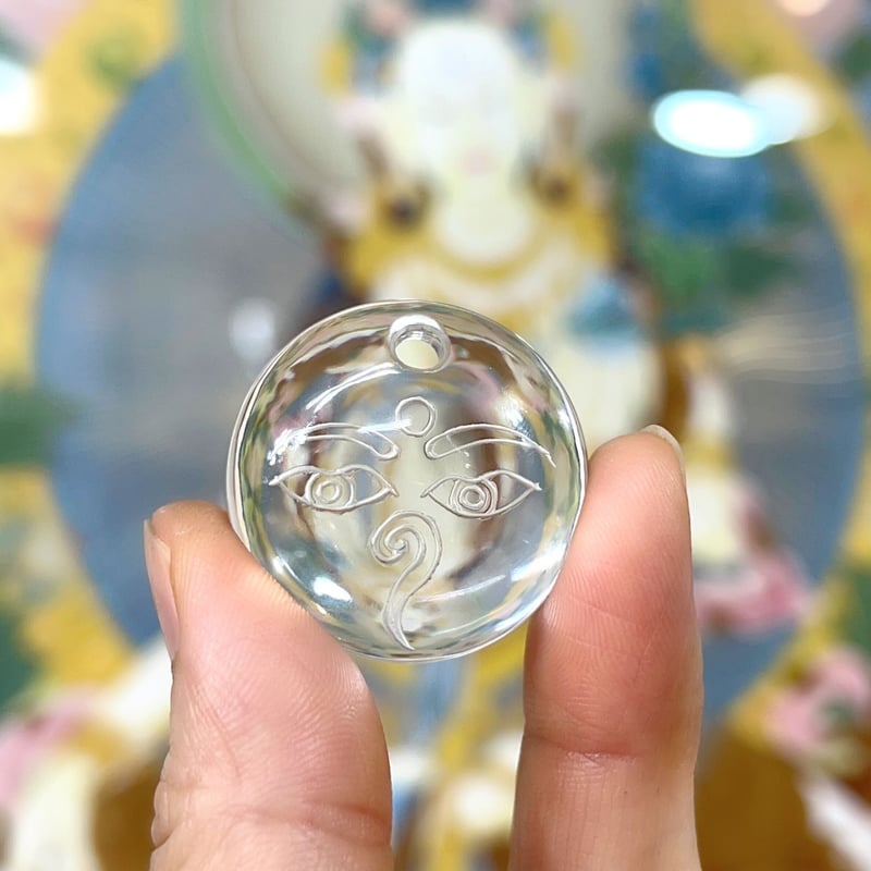 ガネッシュヒマール産天然ヒマラヤ水晶ブッダアイペンダント