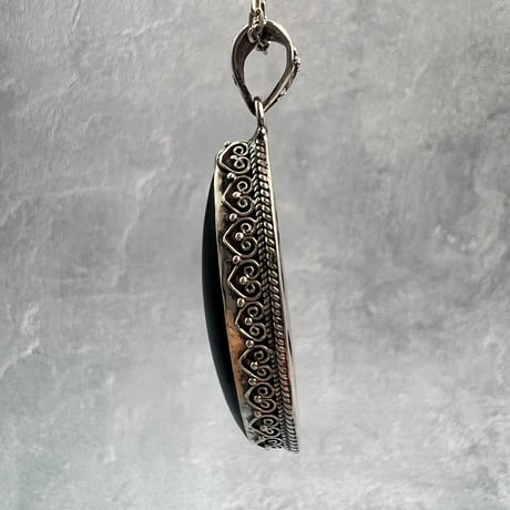 【ガウリシャンカール産】天然ヒマラヤスモーキークォーツ シルバー925ペンダントトップ/GauriShankar Smoky Quartz Silver925 Pendant Top