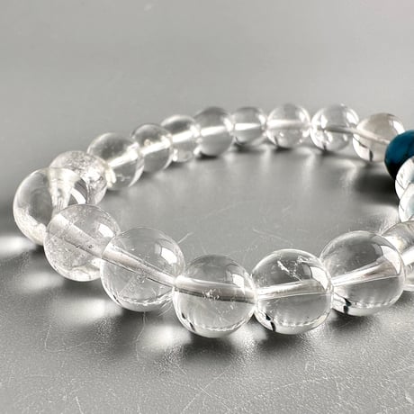 スリーピングビューティーターコイズ＋カイラス産"手磨き"天然ヒマラヤ水晶 デザインブレスレット /Sleeping Beauty Turquoise+Kailash Himalayan Quartz