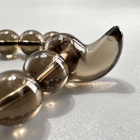 ガウリシャンカール産天然ヒマラヤスモーキークォーツデザインブレスレット/Gaurishankar Himalayan Smoky Quartz Bracelet
