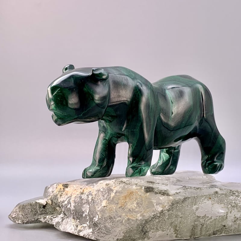 マラカイトアニマルオブジェ(ライオン🅰️)/Malachite