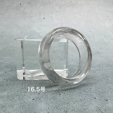 【ガネッシュヒマール産】天然ヒマラヤ水晶プレーンリング8.5号〜18.5号/Ganesh Himal Himalayan Quartz Plain Ring