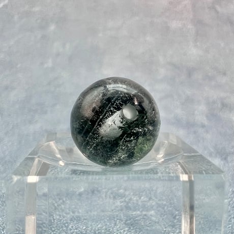【ガネッシュヒマール産】アクチノライトイン天然ヒマラヤ水晶ビーズ⑨/Ganesh Himal Actinolite in Himalayan Quartz beads