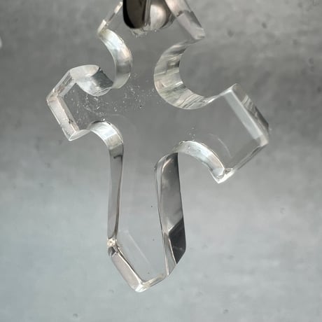 【ガネッシュヒマール産】天然ヒマラヤ水晶クロスペンダントトップ⑩/Ganesh Himal Himalayan Quartz Cross Pendant Top