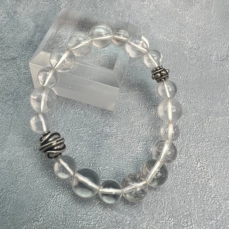 【ガネッシュヒマール産】天然ヒマラヤ水晶デザインブレスレット/Ganesh Himal Himalayan Quartz Design Bracelet