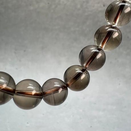 ハイクオリティ【ガウリシャンカール産】天然ヒマラヤスモーキークォーツブレスレット(8mm内径17cm)/Gaurishankar Himalayan Smoky Quartz Bracelet