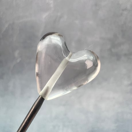 【ガウリシャンカール産】天然ヒマラヤスモーキークォーツ"手磨き加工"ハート型ビーズ③/Gaurishankar Himalayan Smoky Quartz Heart Beads