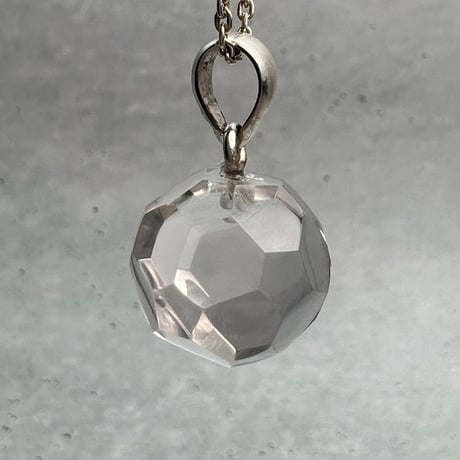 【ガネッシュヒマール産】天然ヒマラヤ水晶"手磨き加工"多面カットペンダントトップ/Ganesh Himal Himalayan Quartz Multicut Pendant Top