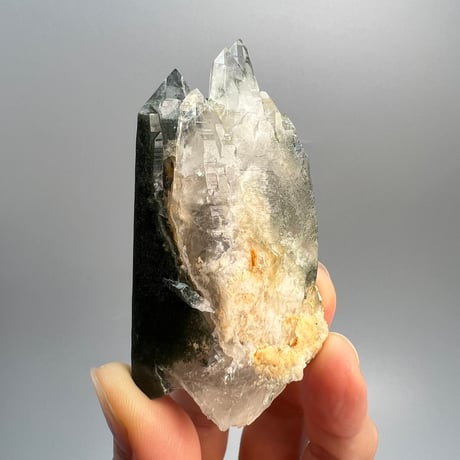 【ガネッシュヒマール産】クローライト イン ヒマラヤ水晶/GaneshHimal Chlorite&Albite in Himalayan Quartz