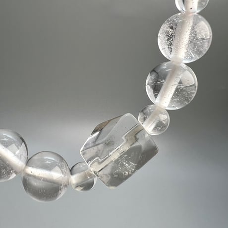 【デザインブレスレット】ラリマー×天然ヒマラヤ水晶デザインブレスレット/Larimer×Himalayan Quartz Design Bracelet