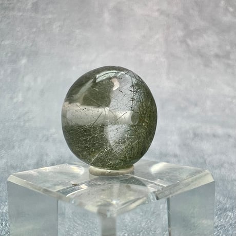 【ガネッシュヒマール産】アクチノライトイン天然ヒマラヤ水晶 タイヤ型ビーズ④iGanesh Himal Actinolite in Himalayan Quartz Tire beads