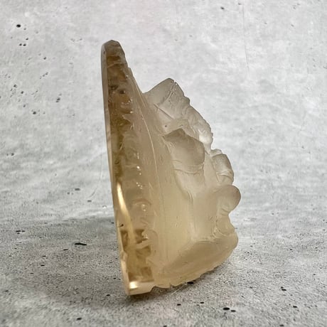 【ガウリシャンカール産】天然ヒマラヤレモンスモーキークォーツ "ガネーシャ"仏像/Gaurishankar Himalayan Lemon Smoky "Ganesha"Statue