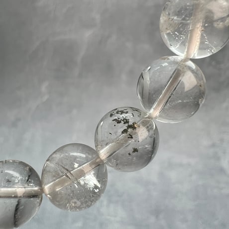 【ガネッシュヒマール産】天然ヒマラヤ水晶ブレスレット10mm内径18.5cm/Ganesh Himal Himalayan Quartz Bracelet