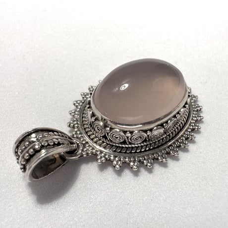 マダガスカル産ローズクォーツペンダントトップ3⃣ (シルバー925)/Rosequartz Pendant Top