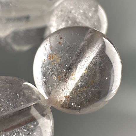 カイラス産"手磨き"天然ヒマラヤ水晶デザインブレスレット/Kailash Himalayan Quartz Design Bracelet
