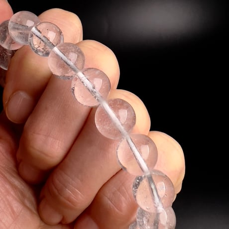 【アンナプルナ産】"手磨き加工"天然ヒマラヤ水晶ブレスレット③10mm内径16cm/Annapurna Himalayan Quartz  Bracelet