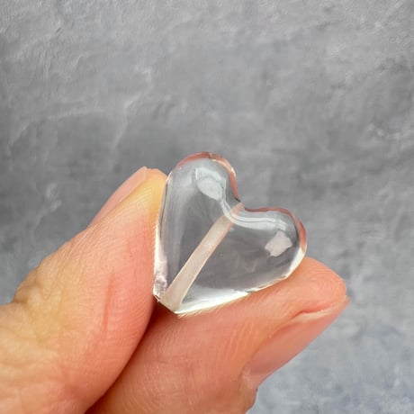 【ガウリシャンカール産】天然ヒマラヤスモーキークォーツ"手磨き加工"ハート型ビーズ③/Gaurishankar Himalayan Smoky Quartz Heart Beads