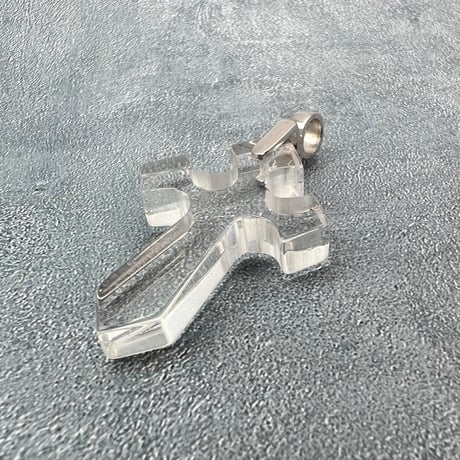 【ガネッシュヒマール産】天然ヒマラヤ水晶クロスペンダントトップ⑤/Ganesh Himal Himalayan Quartz Cross Pendant Top