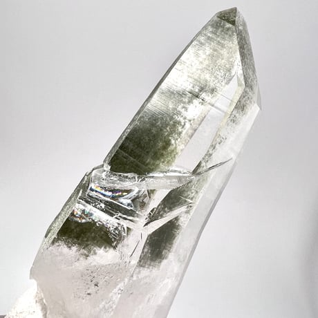 【ガネッシュヒマール産】クローライトイン天然ヒマラヤ水晶ナチュラルポイント③ Ganesh Himal Chlorite in Himalayan Quartz Natural Point