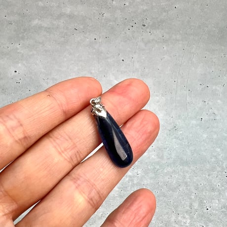 ネパール産天然ヒマラヤカイヤナイトS/V925ペンダントトップ/NEPAL Himalayan Kyanite S/V925 Pendant Top