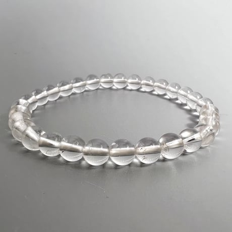 【ハイクオリティー】ガネッシュヒマール産天然ヒマラヤ水晶ブレスレット6mm内径16cm/High Quality Ganesh Himal Himalayan Quartz Bracelet