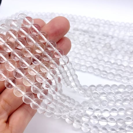 ガネーシュヒマール産ヒマラヤ水晶ビーズ10mm/Ganesh Himal Himalayan Quartz Beads