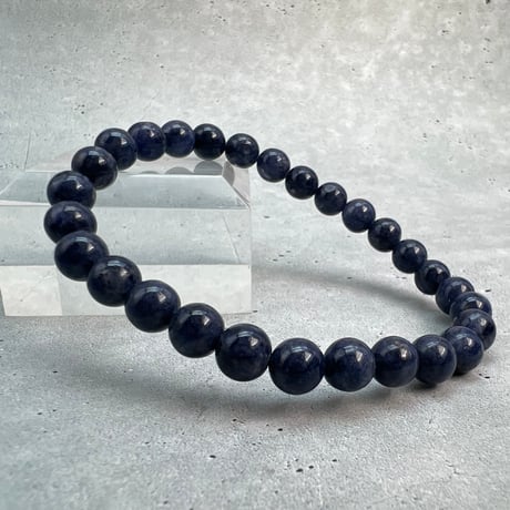 【天然サファイア】ブレスレット(6.8mm内径16cm)①/Sapphire Bracelet