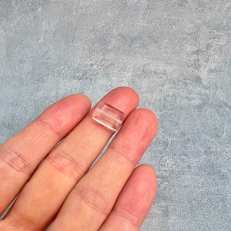【ガウリシャンカール産】天然ヒマラヤスモーキークォーツ"手磨き加工"スクエアビーズ④/Gaurishankar Himalayan Smoky Quartz Square Beads