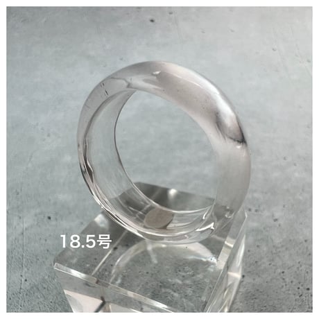 【ガネッシュヒマール産】天然ヒマラヤ水晶プレーンリング8.5号〜18.5号/Ganesh Himal Himalayan Quartz Plain Ring