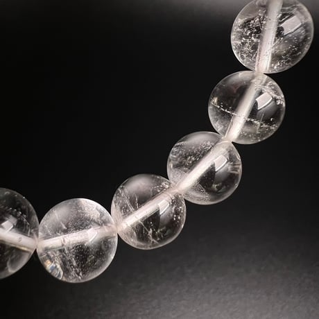 【アンナプルナ産】"手磨き加工"天然ヒマラヤ水晶ブレスレット④10mm内径17cm/Annapurna Himalayan Quartz  Bracelet