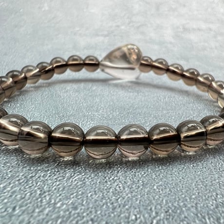 【ガウリシャンカール産】天然ヒマラヤスモーキークォーツ"ハート"デザインブレスレット/GauriShankar Himalayan Smoky Quartz "Heart"Bracelet