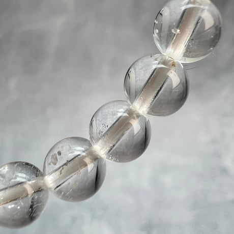 【ガネッシュヒマール産】天然ヒマラヤ水晶ブレスレット6mm内径15cm/Ganesh Himal Himalayan Quartz Bracelet
