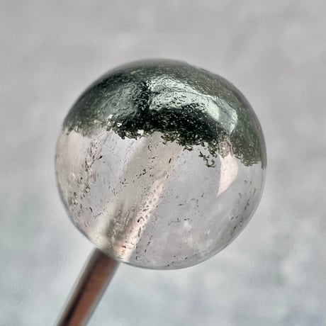 【ガネッシュヒマール産】アクチノライトイン天然ヒマラヤ水晶ビーズ⑨/Ganesh Himal Actinolite in Himalayan Quartz beads