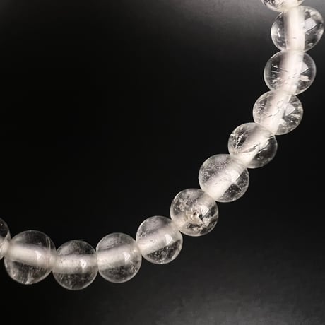 【アンナプルナ産】"手磨き加工"天然ヒマラヤ水晶ブレスレット6mm内径15cm/Annapurna Himalayan Quartz  Bracelet