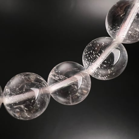 【アンナプルナ産】"手磨き加工"天然ヒマラヤ水晶ブレスレット①10mm内径17cm/Annapurna Himalayan Quartz  Bracelet