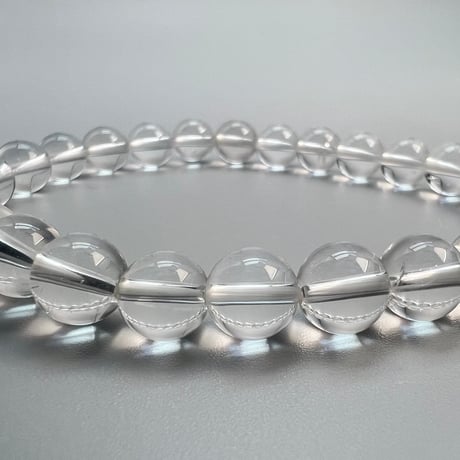 【ハイクオリティー】ガネッシュヒマール産天然ヒマラヤ水晶ブレスレット8mm内径18cm/High Quality Ganesh Himal Himalayan Quartz Bracelet