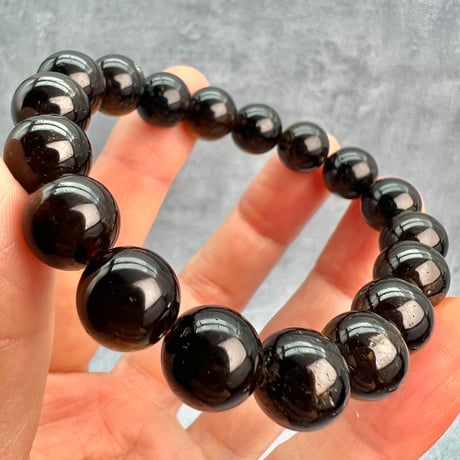 ネパール産🇳🇵ヒマラヤドラバイトトルマリン ブレスレット10mm内径15.5/Nepal Himalayan dravite tourmaline Bracelet