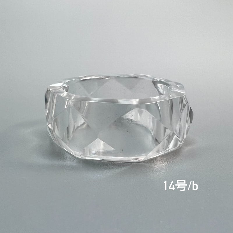 ガネッシュヒマール産】天然ヒマラヤ水晶ファセットリング(12号 ガネッシュヒマール産】天然ヒマラヤ水晶ファセットリング(12号