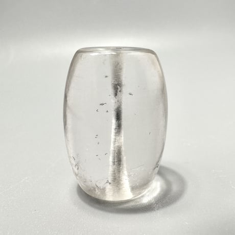 カイラス産"手磨き"天然クローライト入りヒマラヤ水晶バレルビーズ/Kailash Himalayan Quartz Barrel beads