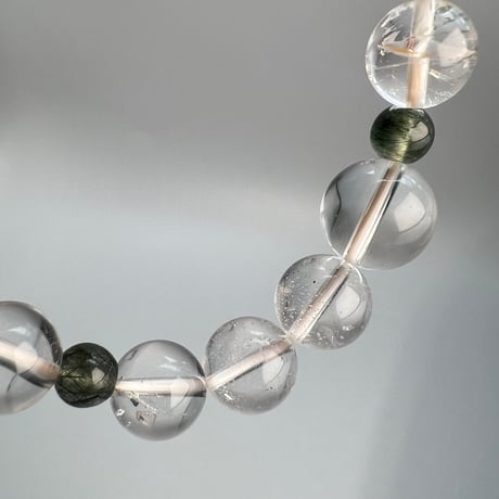 【デザインブレスレット】カイラス×ガネッシュヒマール天然ヒマラヤ水晶デザインブレスレット/Kailash×Ganesh Himal Himalayan Quartz Design Bracelet