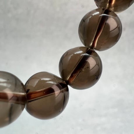 【ガウリシャンカール産】天然ヒマラヤスモーキークォーツブレスレット9mm内径18/Gaurishankar Himalayan Smoky Quartz Bracelet