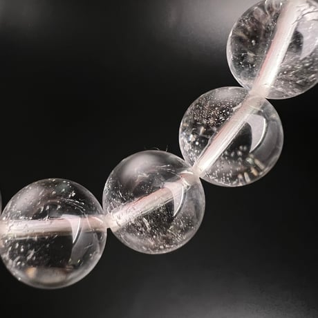 【アンナプルナ産】"手磨き加工"天然ヒマラヤ水晶ブレスレット①10mm内径17cm/Annapurna Himalayan Quartz  Bracelet