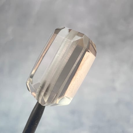 【ガウリシャンカール産】天然ヒマラヤスモーキークォーツ"手磨き加工"スクエアビーズ⑥/Gaurishankar Himalayan Smoky Quartz Square Beads