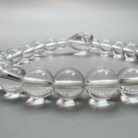 【ガネッシュヒマール産】天然ヒマラヤ水晶"ハート"デザインブレスレット③/Ganesh Himal Himalayan Quartz Design Bracelet