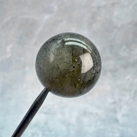 【ガネッシュヒマール産】アクチノライトイン天然ヒマラヤ水晶ビーズ③/Ganesh Himal Actinolite in Himalayan Quartz beads