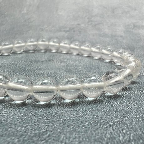【ガネッシュヒマール産】天然ヒマラヤ水晶ブレスレット6mm内径15cm/Ganesh Himal Himalayan Quartz Bracelet