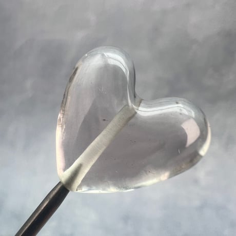 【ガウリシャンカール産】天然ヒマラヤスモーキークォーツ"手磨き加工"ハート型ビーズ①/Gaurishankar Himalayan Smoky Quartz Heart Beads