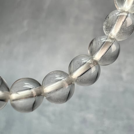 【ガネッシュヒマール産】天然ヒマラヤ水晶ブレスレット6mm内径18cm/Ganesh Himal Himalayan Quartz Bracelet
